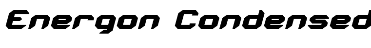 Energon Condensed Italic