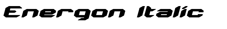 Energon Italic