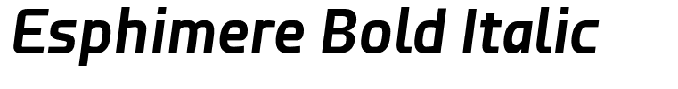 Esphimere Bold Italic