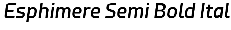 Esphimere Semi Bold Italic
