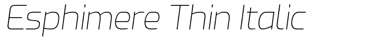 Esphimere Thin Italic