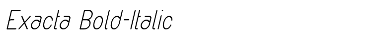 Exacta Bold-Italic