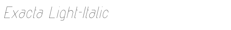 Exacta Light-Italic