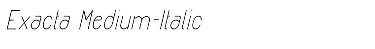 Exacta Medium-Italic