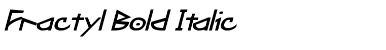 Fractyl Bold Italic