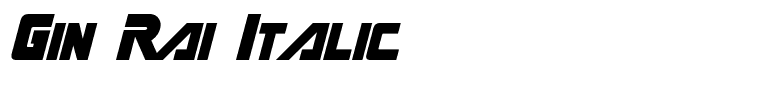 Gin Rai Italic