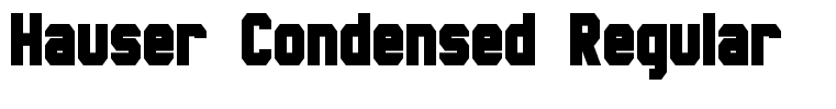 Hauser Condensed Regular