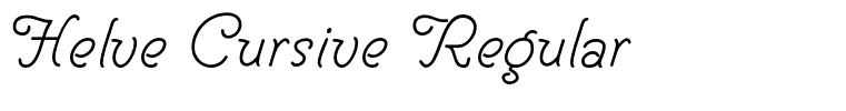 Helve Cursive Regular