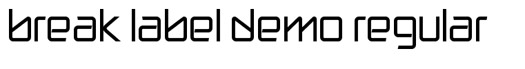 break label DEMO Regular