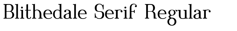 Blithedale Serif Regular