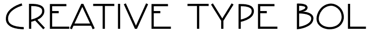 Creative Type Bold Bold