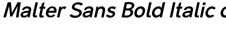 Malter Sans Bold Italic demo Regular