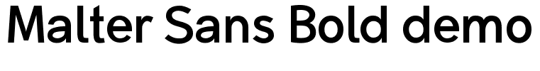 Malter Sans Bold demo Regular
