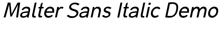 Malter Sans Italic Demo Regular