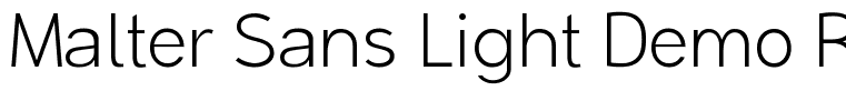 Malter Sans Light Demo Regular