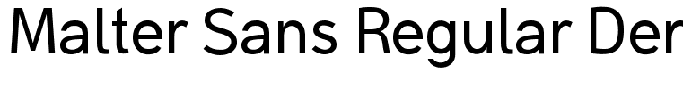Malter Sans Regular Demo Regular