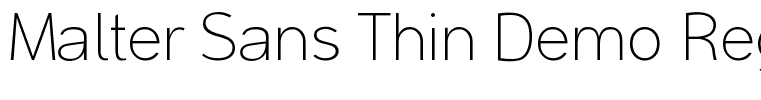 Malter Sans Thin Demo Regular
