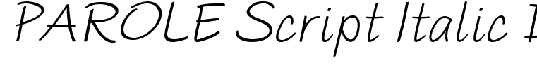 PAROLE Script Italic Demo Regular