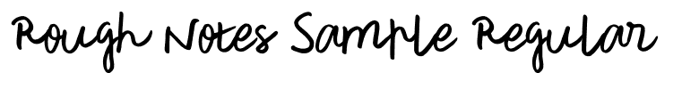 Rough Notes Sample Regular