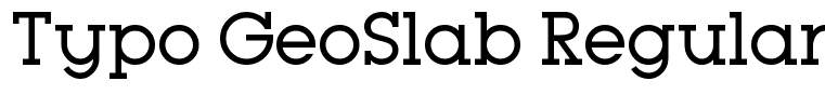 Typo GeoSlab Regular Demo Regular