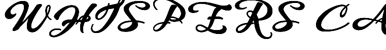 WHISPERS CALLIGRAPHY DEMO sinuous BOLD Regular