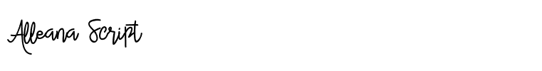 Alleana Script