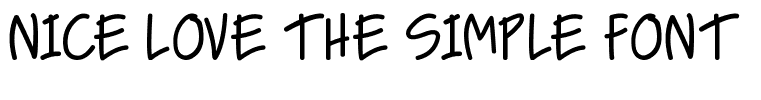 NICE LOVE THE SIMPLE FONT