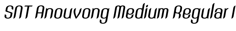 SNT Anouvong Medium Regular Italic