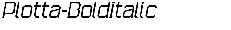 Plotta-BoldItalic