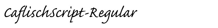 CaflischScript-Regular
