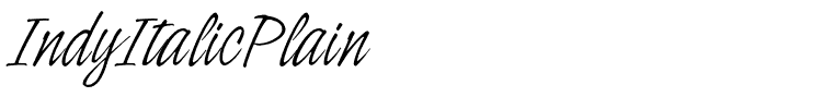 IndyItalicPlain