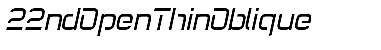 22ndOpenThinOblique
