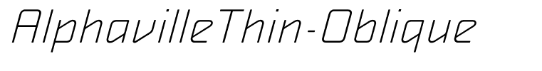 AlphavilleThin-Oblique