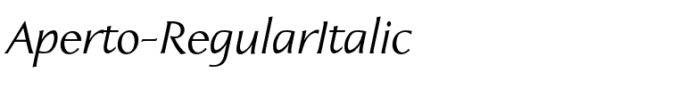 Aperto-RegularItalic