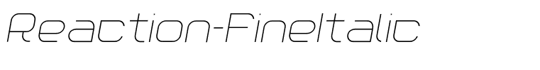 Reaction-FineItalic