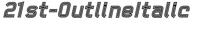 21st-OutlineItalic