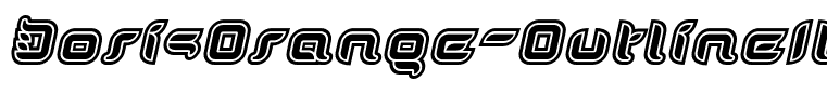 DorisOrange-OutlineItalic