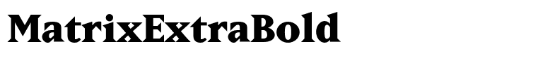 MatrixExtraBold