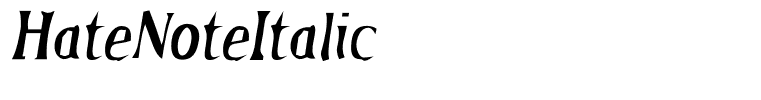 HateNoteItalic