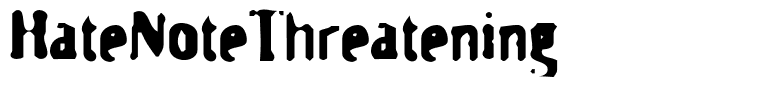 HateNoteThreatening