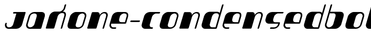 Jakone-CondensedBoldItalic