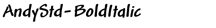 AndyStd-BoldItalic