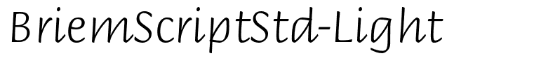 BriemScriptStd-Light