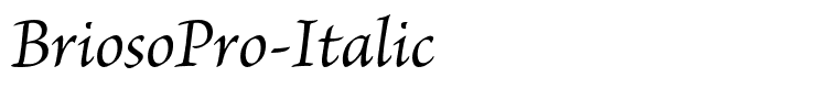BriosoPro-Italic