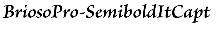 BriosoPro-SemiboldItCapt