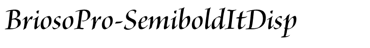 BriosoPro-SemiboldItDisp