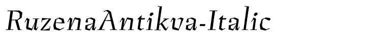 RuzenaAntikva-Italic