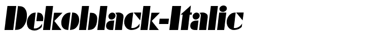 Dekoblack-Italic