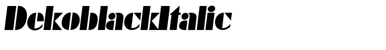 DekoblackItalic