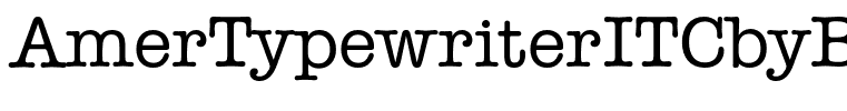 AmerTypewriterITCbyBT-Medium